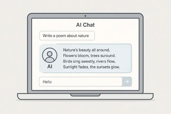 Beispiel eines ChatGPT Prompts mit sichtbarem KI-generiertem Ergebnis